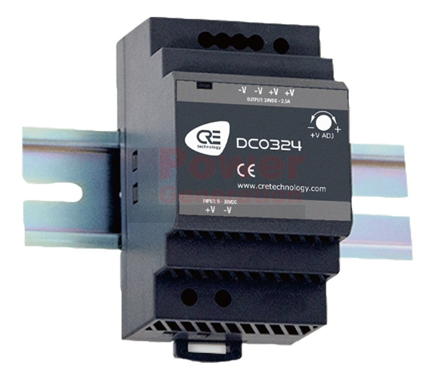 DC0324 DC-DC converter 60W, Vin- 9 to 36 VDC, Vout- 24 VDC