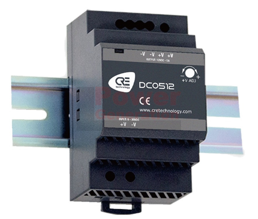 DC0512 DC-DC converter 60W, Vin- 9 to 36 VDC, Vout- 12 VDC