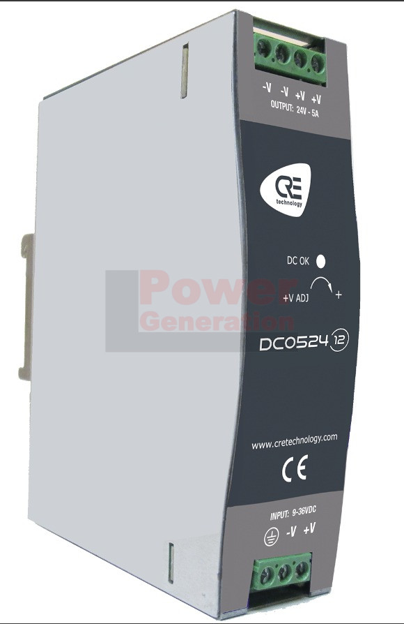 DC0524-12 DC-DC converter 120W, Vin-9 to 18 VDC, Vout-24 VDC